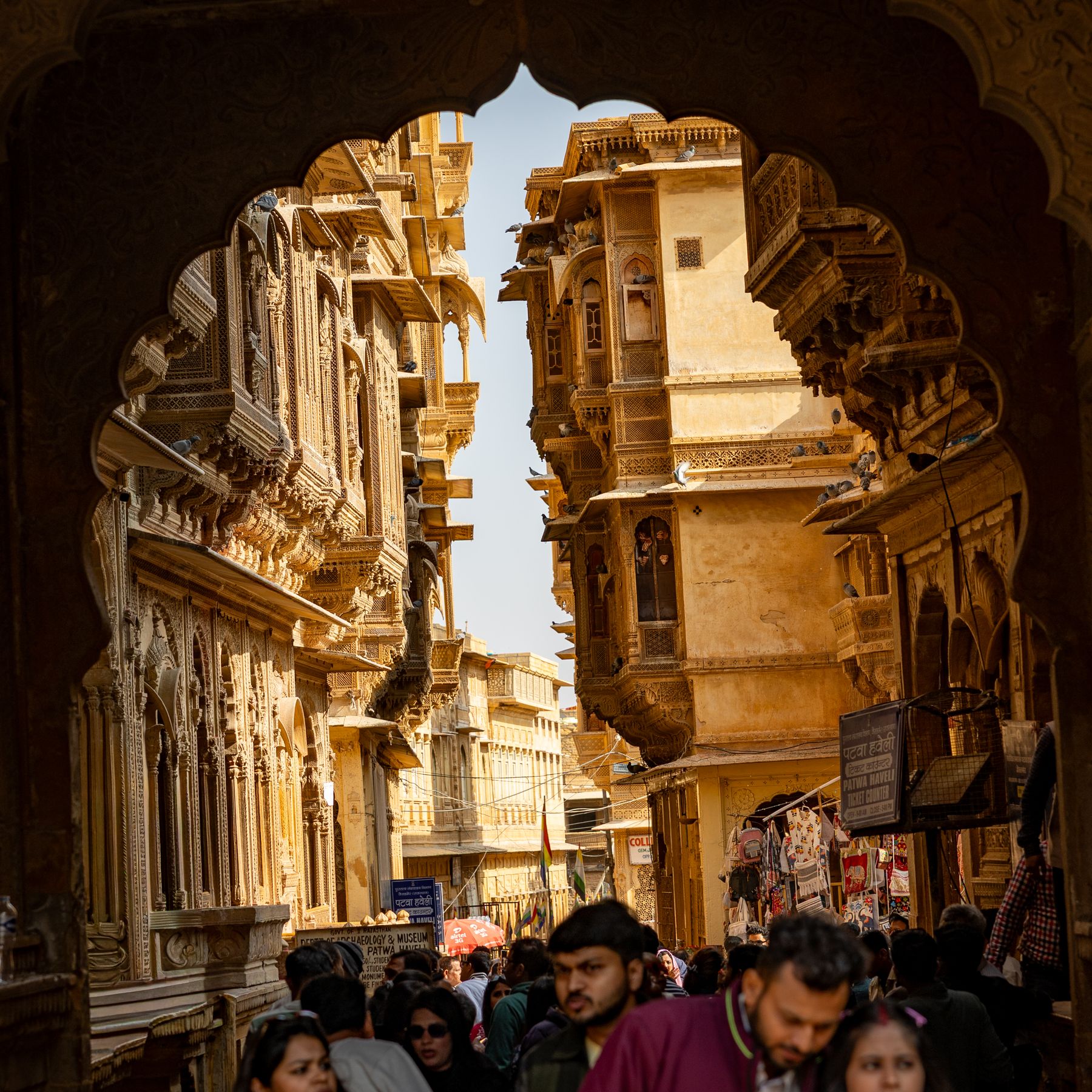 Crowded Street Inside Jaisalmer Fort